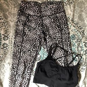 Betsey Johnson leggings and sports bra